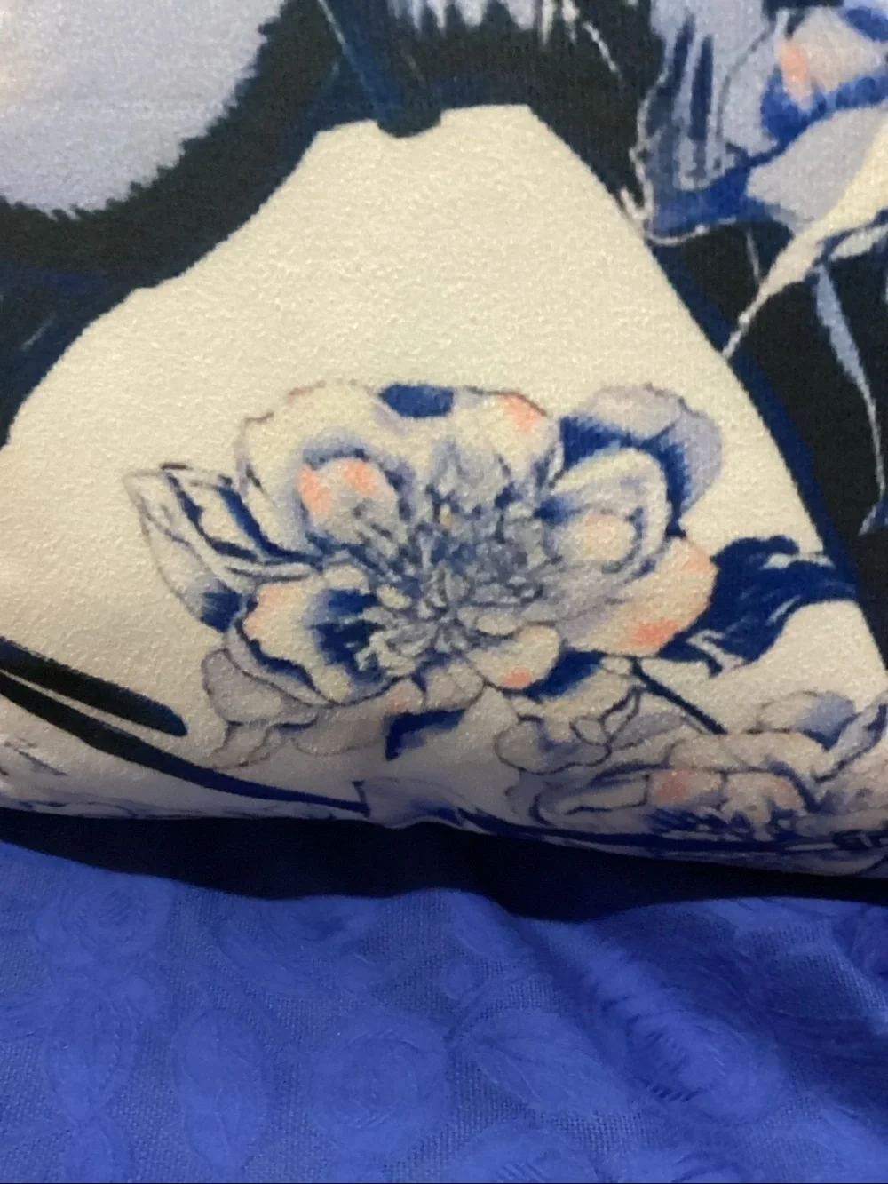 Blue Horse Toss Pillow. 16”x16”